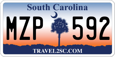 SC license plate MZP592