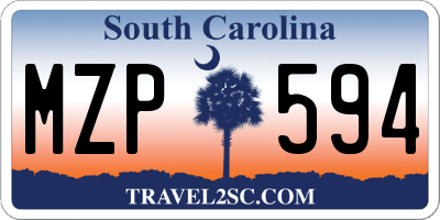 SC license plate MZP594