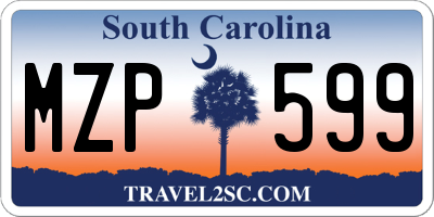 SC license plate MZP599