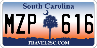 SC license plate MZP616