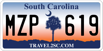 SC license plate MZP619