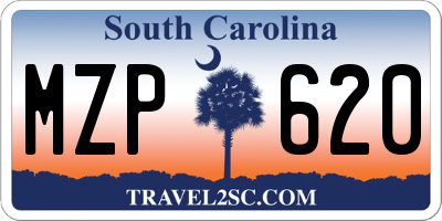 SC license plate MZP620