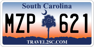 SC license plate MZP621