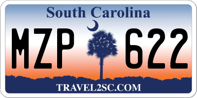 SC license plate MZP622