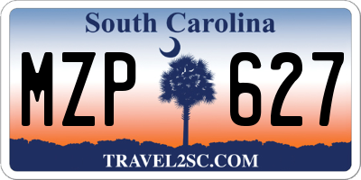 SC license plate MZP627