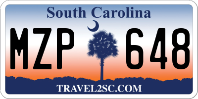 SC license plate MZP648