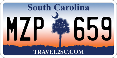 SC license plate MZP659