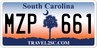 SC license plate MZP661