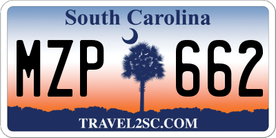 SC license plate MZP662
