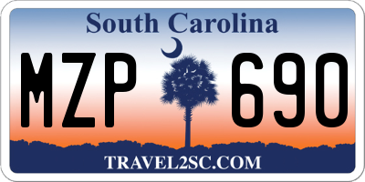 SC license plate MZP690