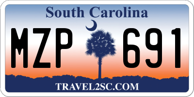 SC license plate MZP691