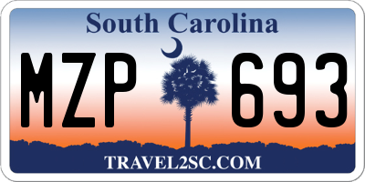 SC license plate MZP693