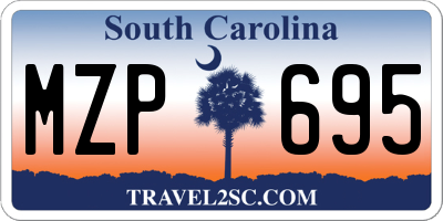 SC license plate MZP695