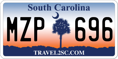 SC license plate MZP696