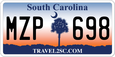 SC license plate MZP698