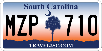 SC license plate MZP710