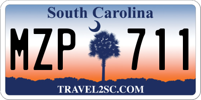 SC license plate MZP711