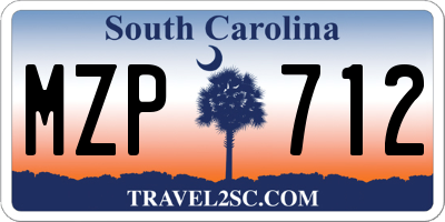 SC license plate MZP712