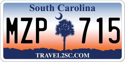 SC license plate MZP715