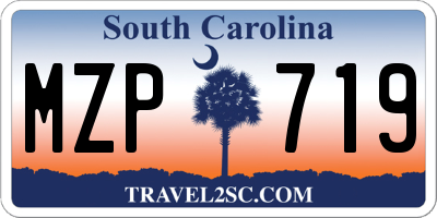 SC license plate MZP719