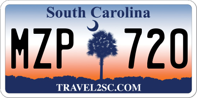 SC license plate MZP720