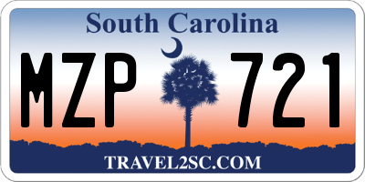 SC license plate MZP721