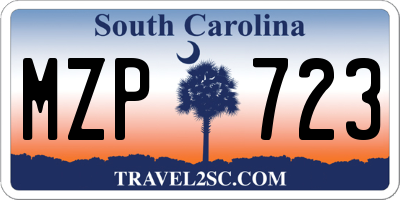 SC license plate MZP723