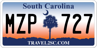 SC license plate MZP727