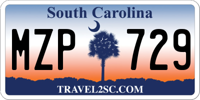 SC license plate MZP729