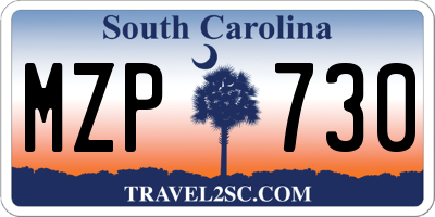 SC license plate MZP730
