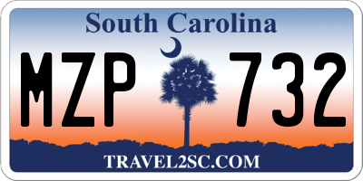 SC license plate MZP732