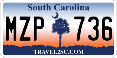 SC license plate MZP736