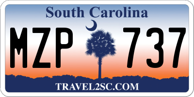 SC license plate MZP737