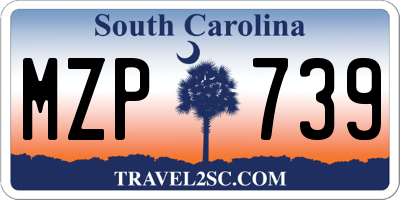 SC license plate MZP739