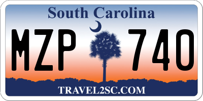 SC license plate MZP740