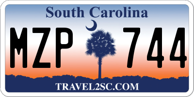 SC license plate MZP744