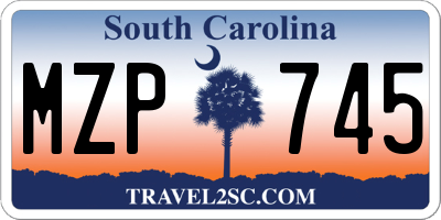 SC license plate MZP745