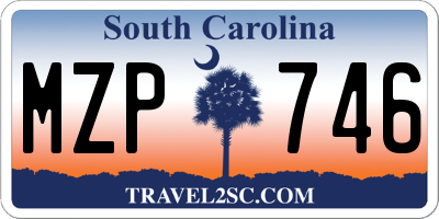 SC license plate MZP746