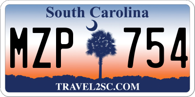 SC license plate MZP754