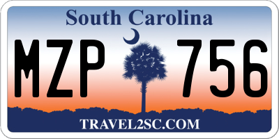 SC license plate MZP756