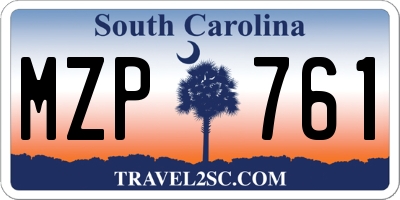 SC license plate MZP761