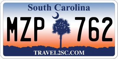 SC license plate MZP762