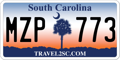 SC license plate MZP773