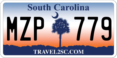SC license plate MZP779