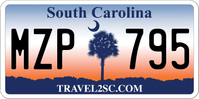 SC license plate MZP795