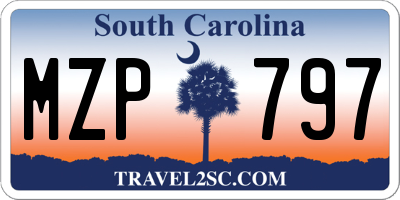 SC license plate MZP797