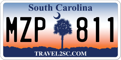 SC license plate MZP811