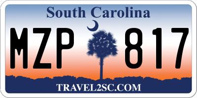 SC license plate MZP817