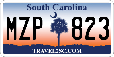 SC license plate MZP823