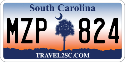 SC license plate MZP824